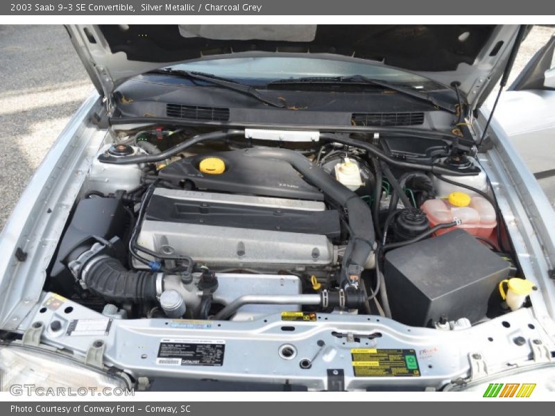 Silver Metallic / Charcoal Grey 2003 Saab 9-3 SE Convertible