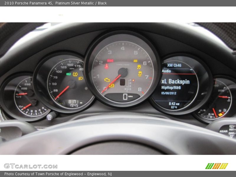 Platinum Silver Metallic / Black 2010 Porsche Panamera 4S