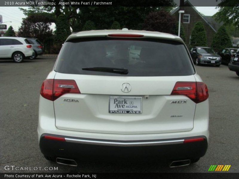 Aspen White Pearl / Parchment 2010 Acura MDX Technology