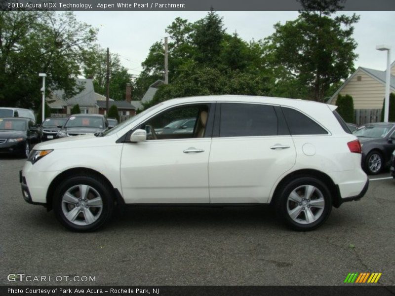 Aspen White Pearl / Parchment 2010 Acura MDX Technology