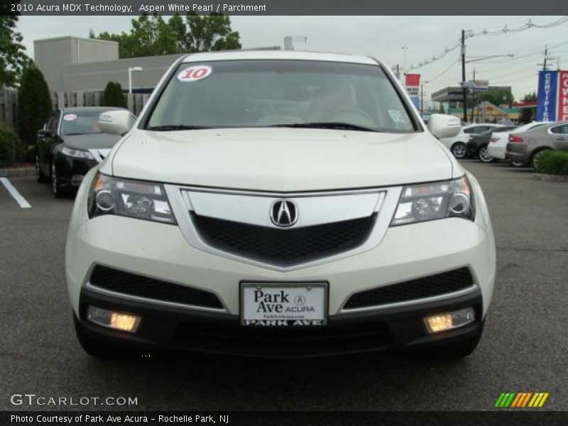 Aspen White Pearl / Parchment 2010 Acura MDX Technology