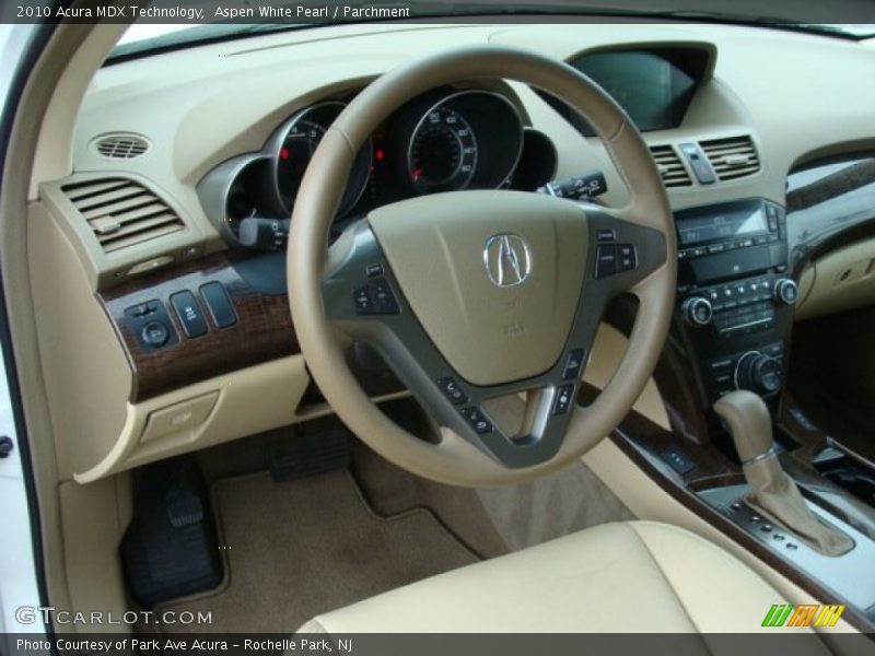 Aspen White Pearl / Parchment 2010 Acura MDX Technology