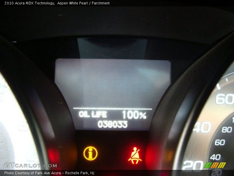 Aspen White Pearl / Parchment 2010 Acura MDX Technology