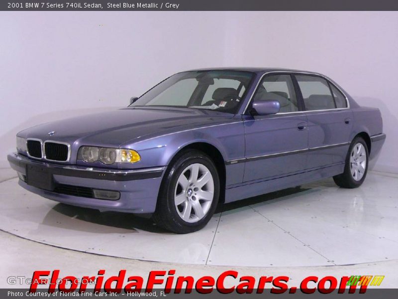 Steel Blue Metallic / Grey 2001 BMW 7 Series 740iL Sedan