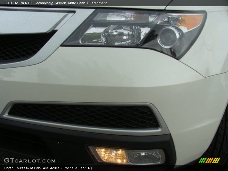 Aspen White Pearl / Parchment 2010 Acura MDX Technology