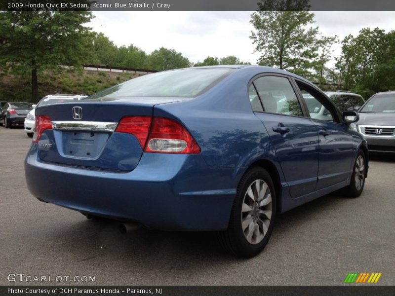 Atomic Blue Metallic / Gray 2009 Honda Civic EX Sedan