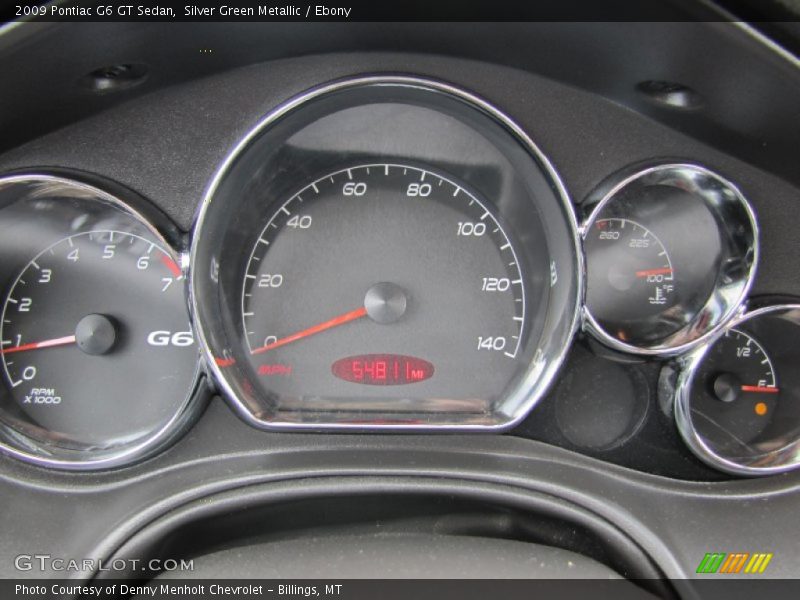 Silver Green Metallic / Ebony 2009 Pontiac G6 GT Sedan