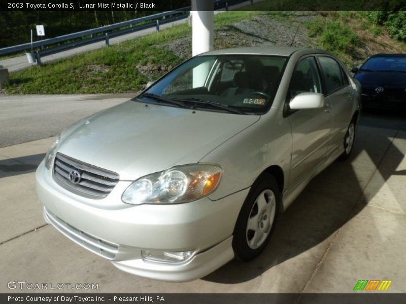 Lunar Mist Metallic / Black 2003 Toyota Corolla S