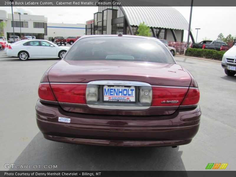 Cabernet Red Metallic / Medium Gray 2004 Buick LeSabre Custom