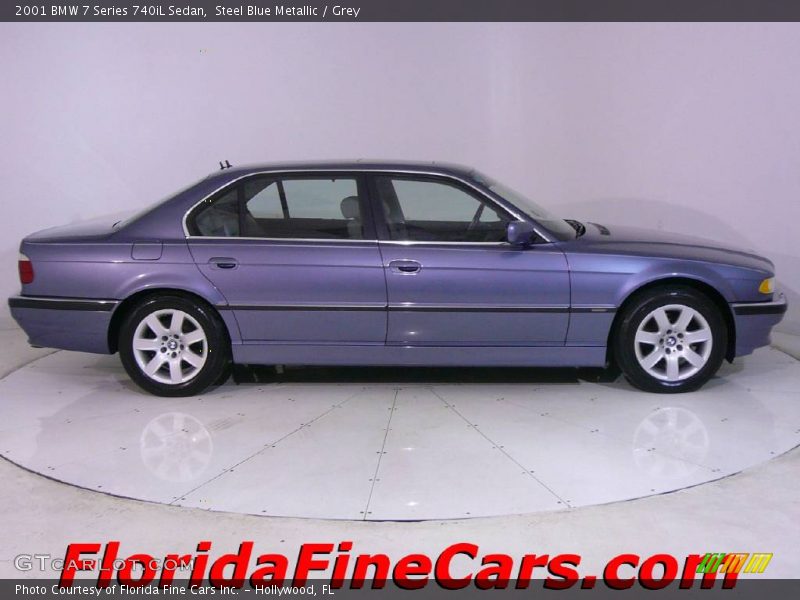 Steel Blue Metallic / Grey 2001 BMW 7 Series 740iL Sedan