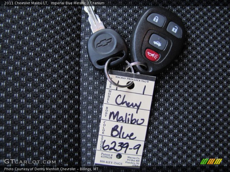 Imperial Blue Metallic / Titanium 2011 Chevrolet Malibu LT
