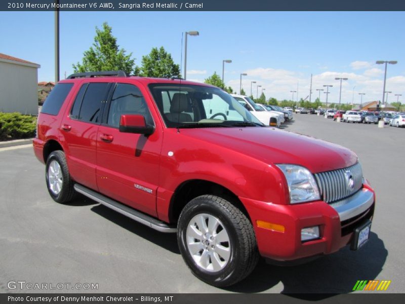 Sangria Red Metallic / Camel 2010 Mercury Mountaineer V6 AWD