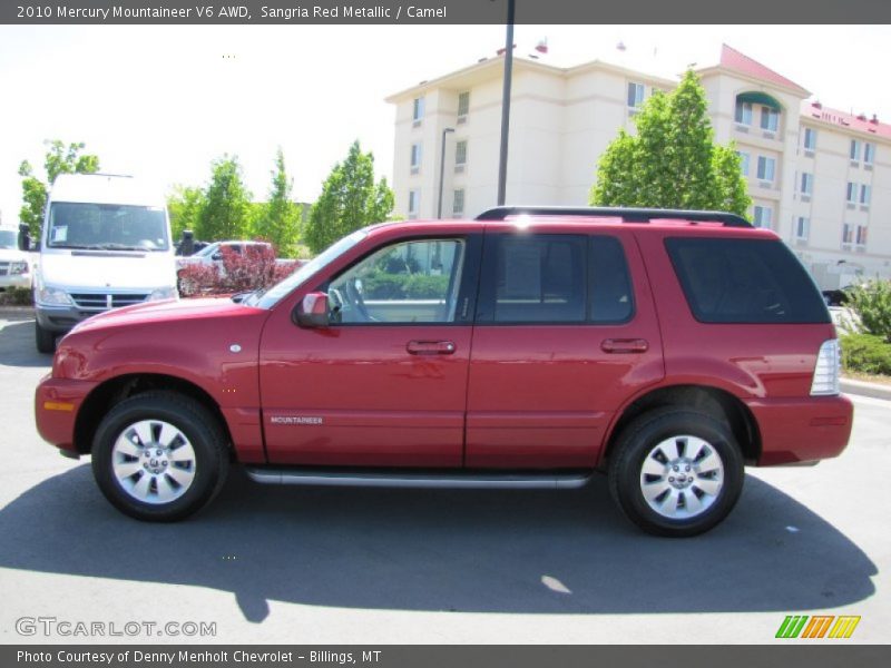 Sangria Red Metallic / Camel 2010 Mercury Mountaineer V6 AWD