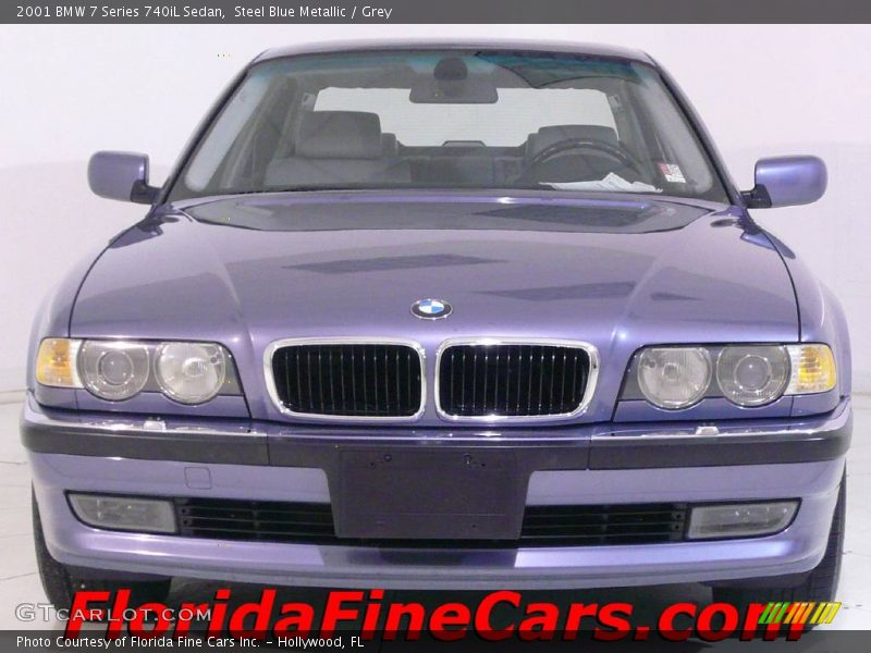 Steel Blue Metallic / Grey 2001 BMW 7 Series 740iL Sedan