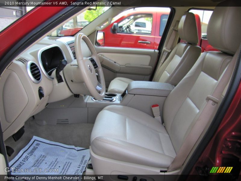 Sangria Red Metallic / Camel 2010 Mercury Mountaineer V6 AWD