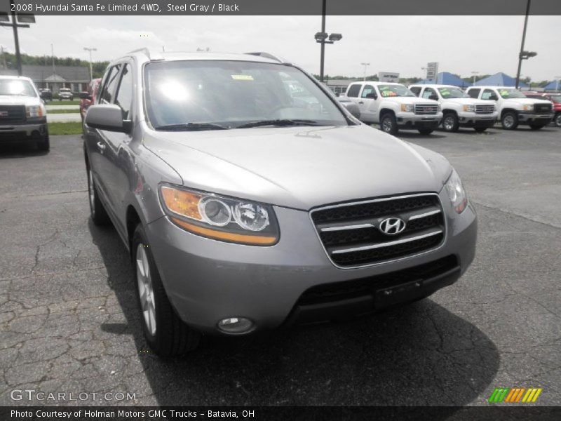 Steel Gray / Black 2008 Hyundai Santa Fe Limited 4WD