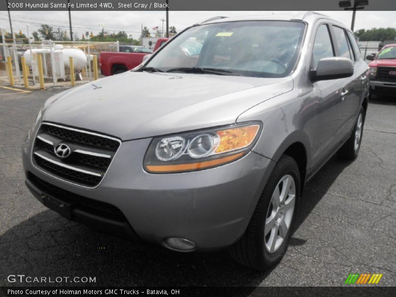 Steel Gray / Black 2008 Hyundai Santa Fe Limited 4WD