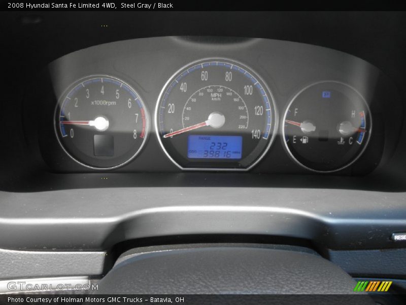 Steel Gray / Black 2008 Hyundai Santa Fe Limited 4WD