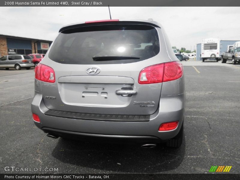 Steel Gray / Black 2008 Hyundai Santa Fe Limited 4WD
