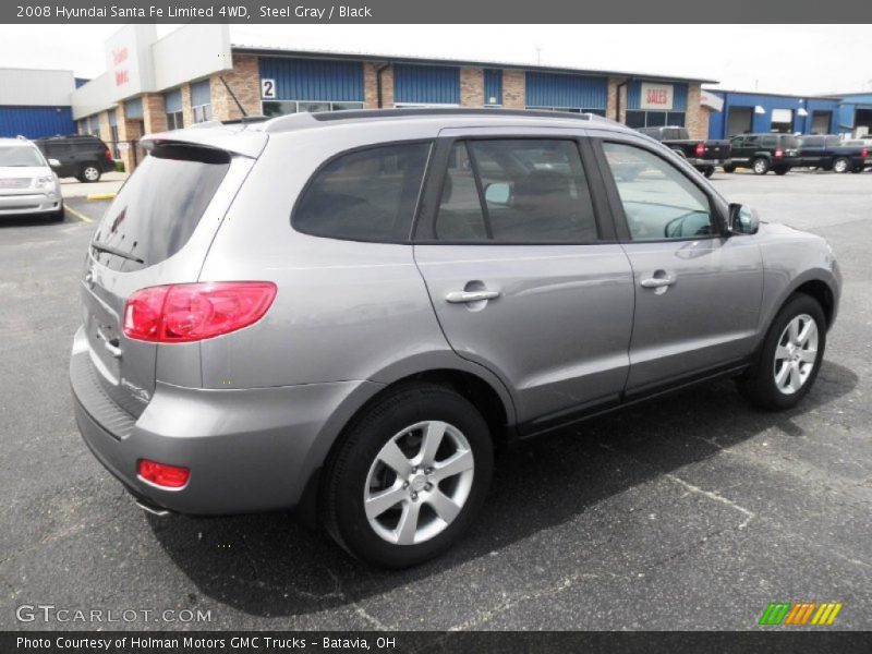 Steel Gray / Black 2008 Hyundai Santa Fe Limited 4WD