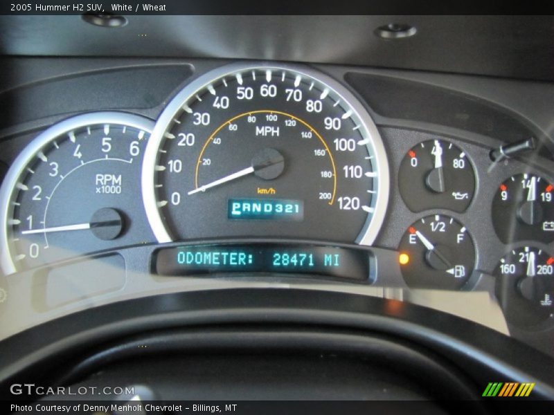 White / Wheat 2005 Hummer H2 SUV
