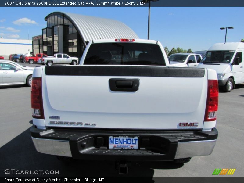 Summit White / Ebony Black 2007 GMC Sierra 2500HD SLE Extended Cab 4x4