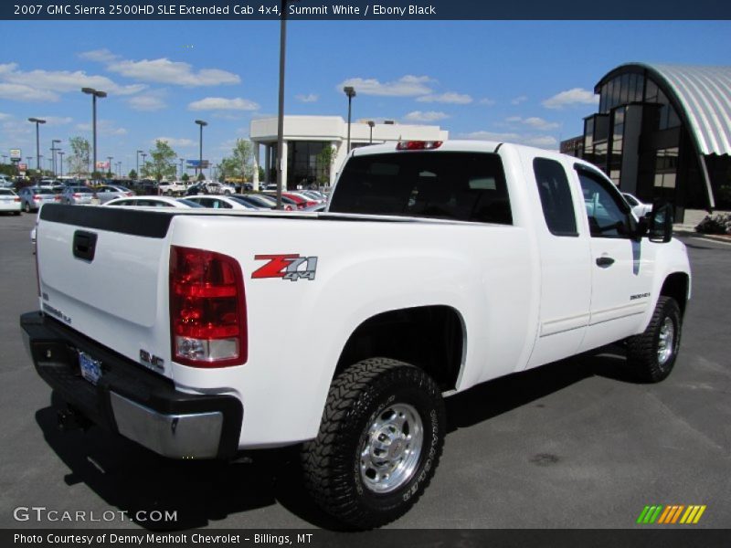 Summit White / Ebony Black 2007 GMC Sierra 2500HD SLE Extended Cab 4x4