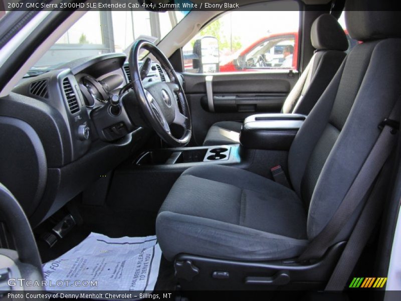 Summit White / Ebony Black 2007 GMC Sierra 2500HD SLE Extended Cab 4x4
