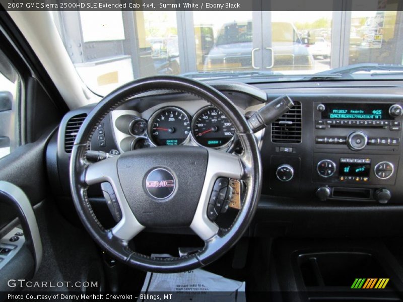 Summit White / Ebony Black 2007 GMC Sierra 2500HD SLE Extended Cab 4x4