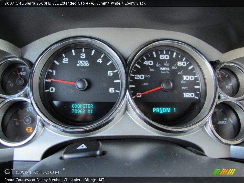 Summit White / Ebony Black 2007 GMC Sierra 2500HD SLE Extended Cab 4x4