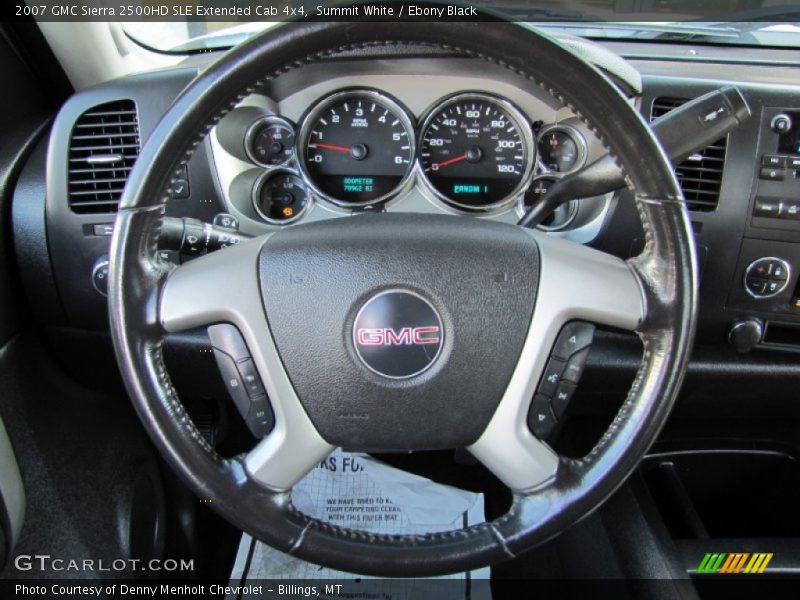 Summit White / Ebony Black 2007 GMC Sierra 2500HD SLE Extended Cab 4x4