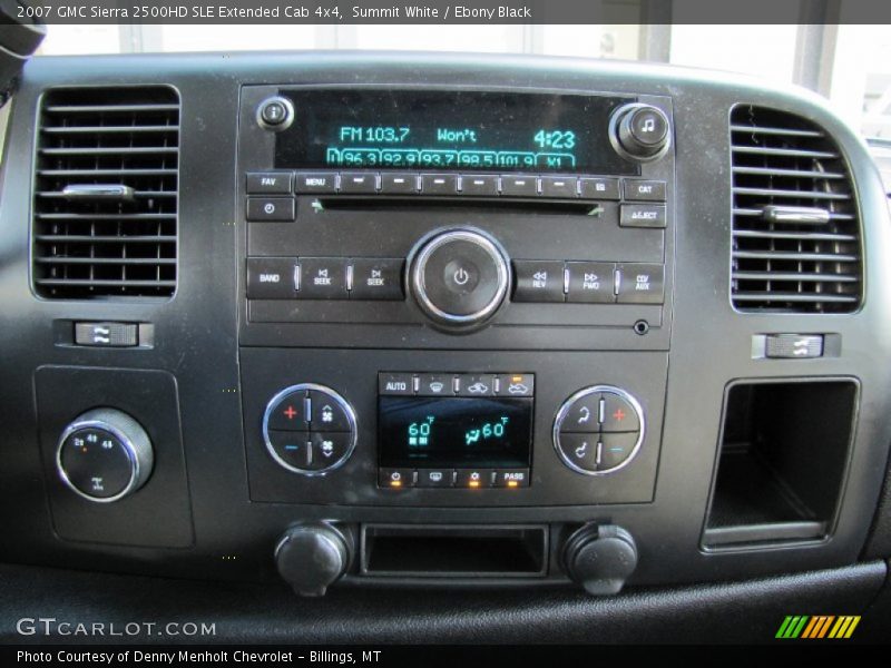 Summit White / Ebony Black 2007 GMC Sierra 2500HD SLE Extended Cab 4x4