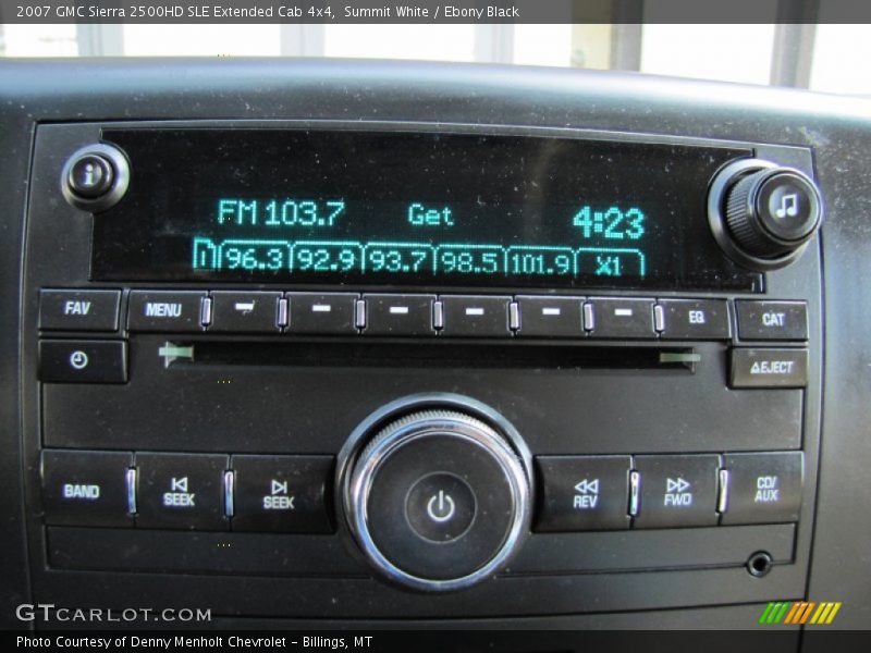 Summit White / Ebony Black 2007 GMC Sierra 2500HD SLE Extended Cab 4x4