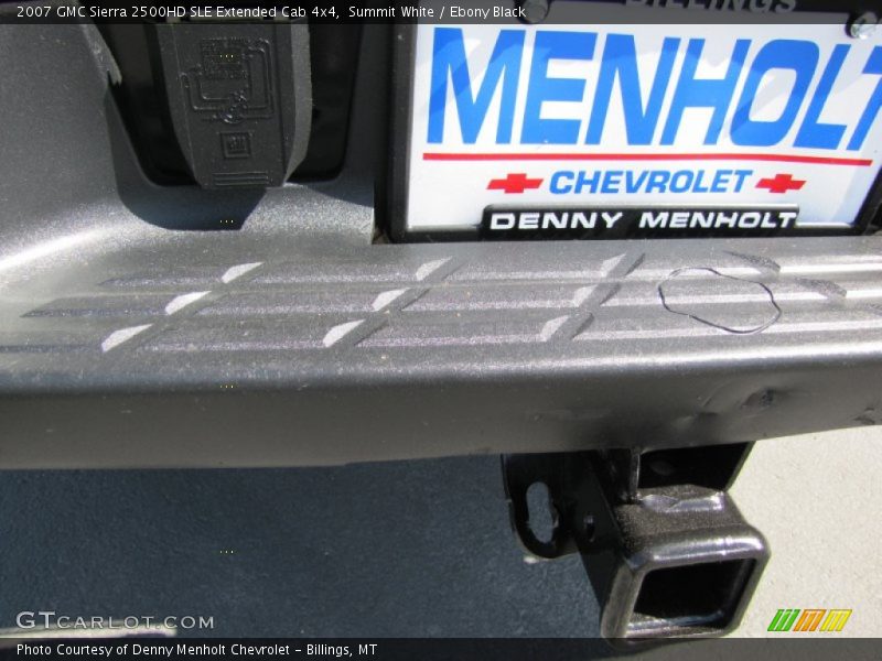 Summit White / Ebony Black 2007 GMC Sierra 2500HD SLE Extended Cab 4x4