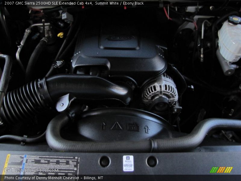 Summit White / Ebony Black 2007 GMC Sierra 2500HD SLE Extended Cab 4x4