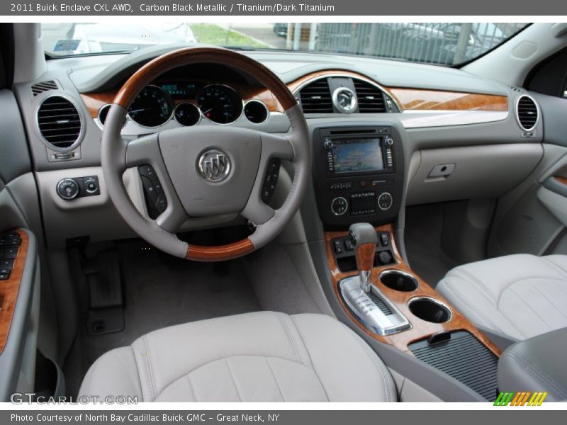 Carbon Black Metallic / Titanium/Dark Titanium 2011 Buick Enclave CXL AWD
