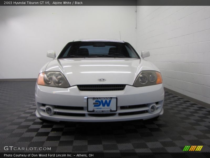 Alpine White / Black 2003 Hyundai Tiburon GT V6