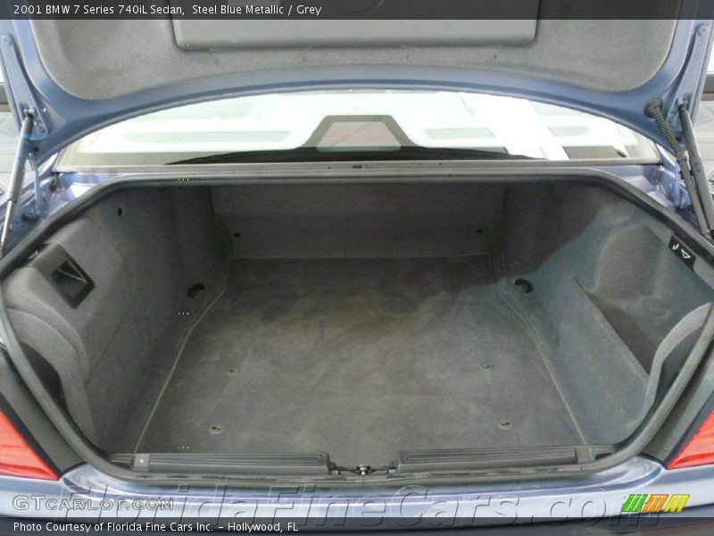 Steel Blue Metallic / Grey 2001 BMW 7 Series 740iL Sedan