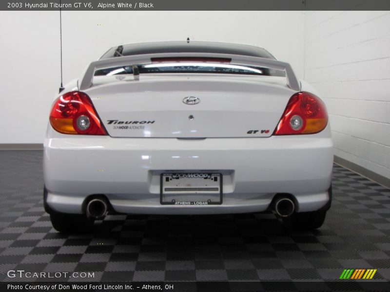Alpine White / Black 2003 Hyundai Tiburon GT V6