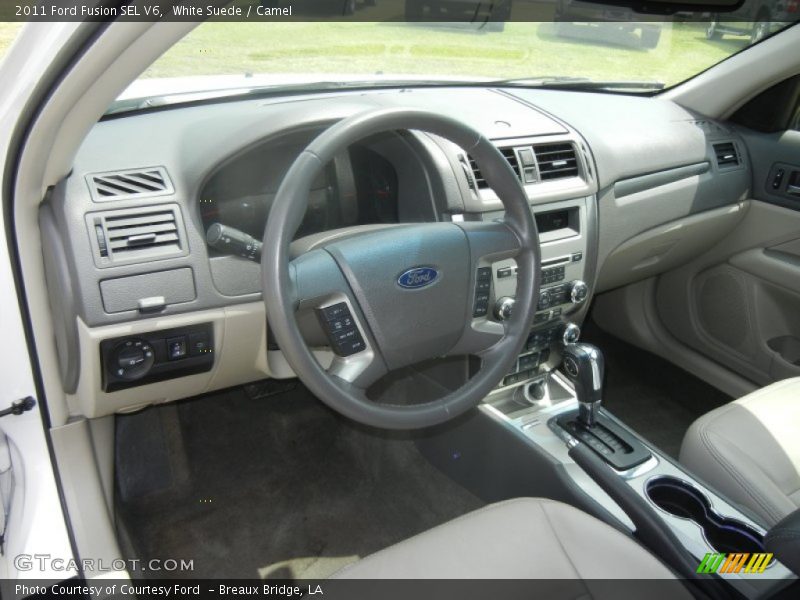 White Suede / Camel 2011 Ford Fusion SEL V6