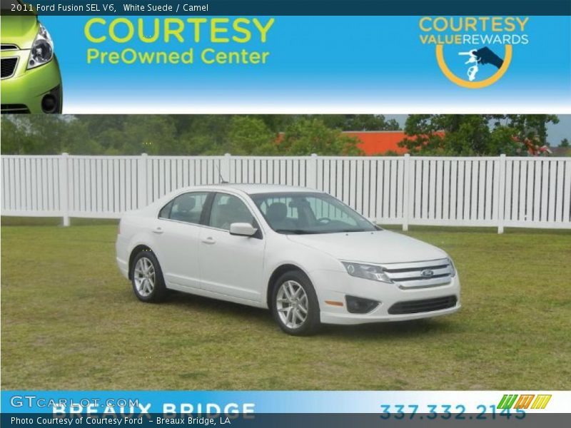 White Suede / Camel 2011 Ford Fusion SEL V6