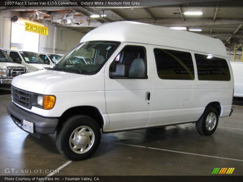 Oxford White / Medium Flint Grey 2007 Ford E Series Van E150 Conversion