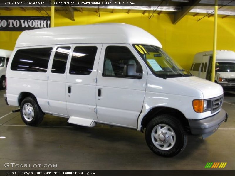 Oxford White / Medium Flint Grey 2007 Ford E Series Van E150 Conversion