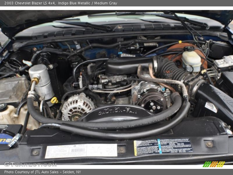 Indigo Blue Metallic / Medium Gray 2003 Chevrolet Blazer LS 4x4