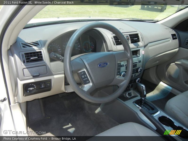 White Suede / Charcoal Black 2011 Ford Fusion SE