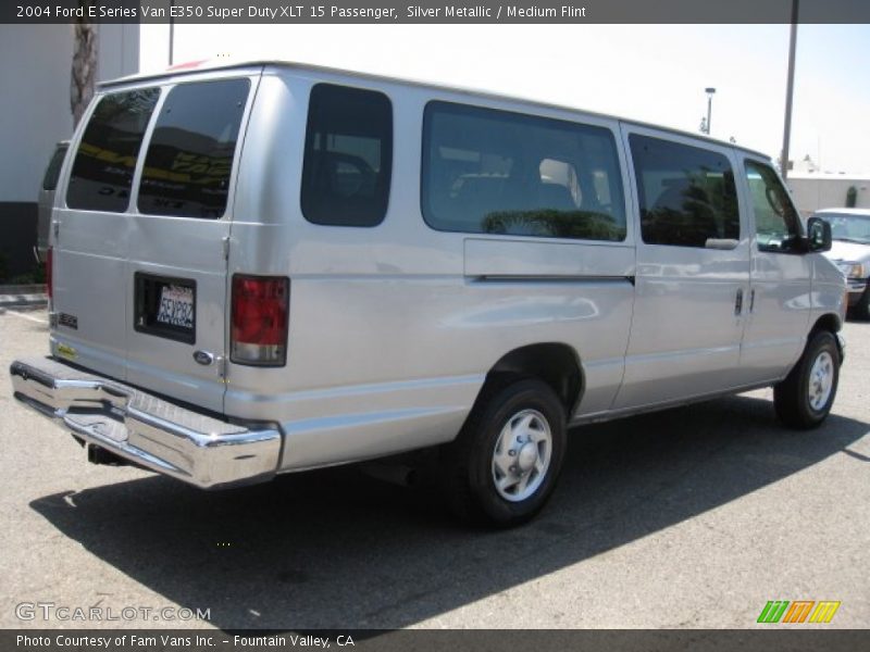 Silver Metallic / Medium Flint 2004 Ford E Series Van E350 Super Duty XLT 15 Passenger