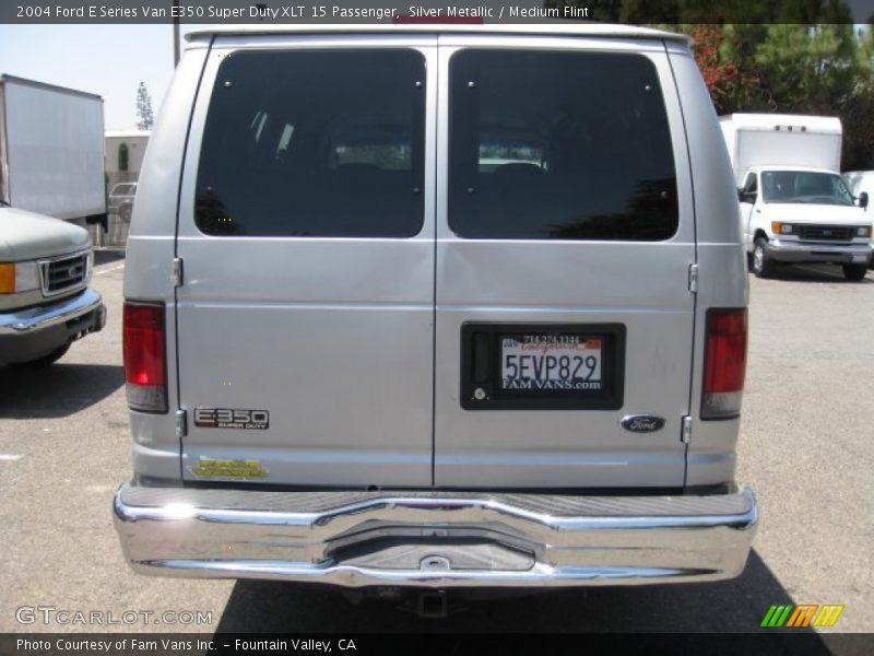 Silver Metallic / Medium Flint 2004 Ford E Series Van E350 Super Duty XLT 15 Passenger