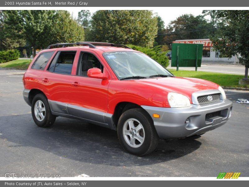 Merlot Red / Gray 2003 Hyundai Santa Fe I4