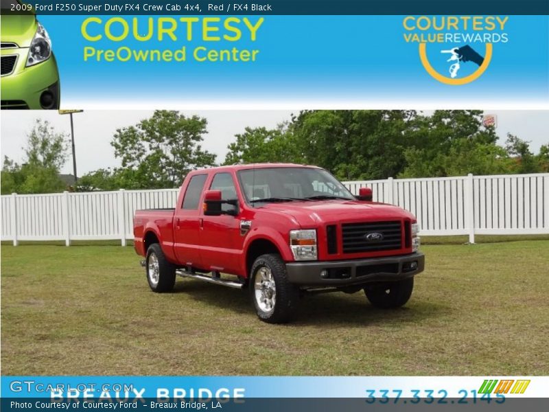 Red / FX4 Black 2009 Ford F250 Super Duty FX4 Crew Cab 4x4