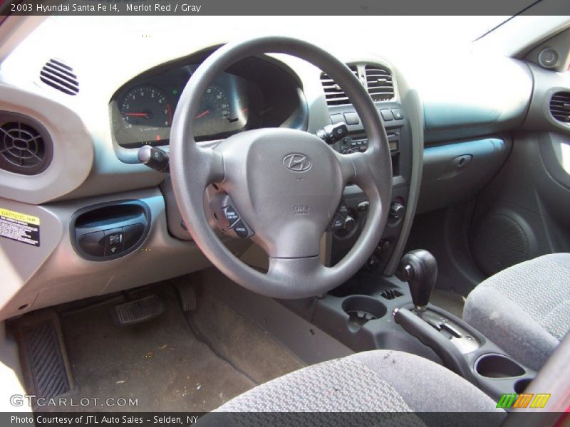 Merlot Red / Gray 2003 Hyundai Santa Fe I4